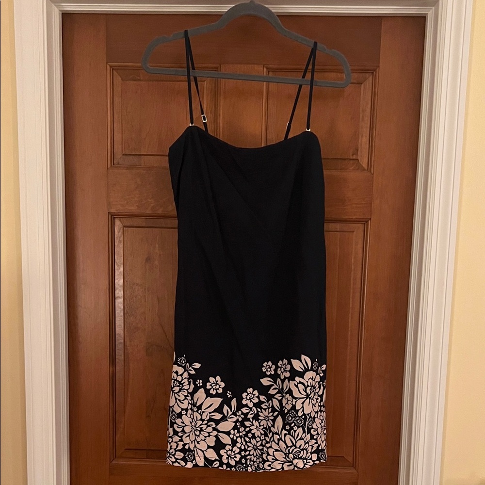 Navy Floral Strapless Skort - Women's Dress